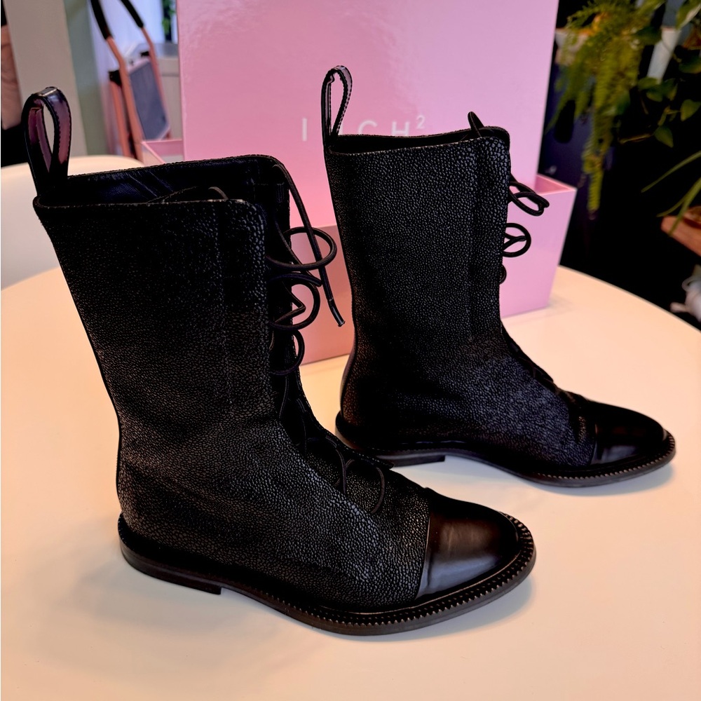 INCH2 Caviar Brogue Boots size 35 eu size 5 us
